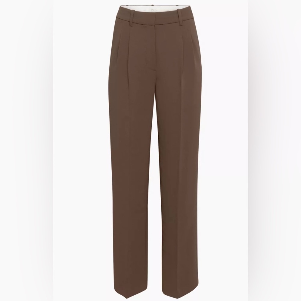 Aritzia Wilfred Effortless Pant Chocolate brown size 0 - Picture 9 of 9